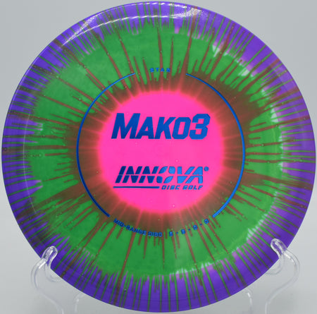 Disc golfer launching an I-Dye Star Mako3 on a dead-straight line at Brickyard Disc Golf Course in Menomonie, WI