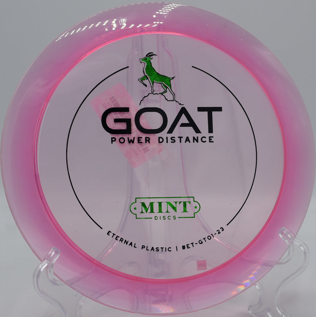 Stable Eternal Goat distance driver on a forehand line at Blue Ribbon Pines in East Bethel, Minnesota