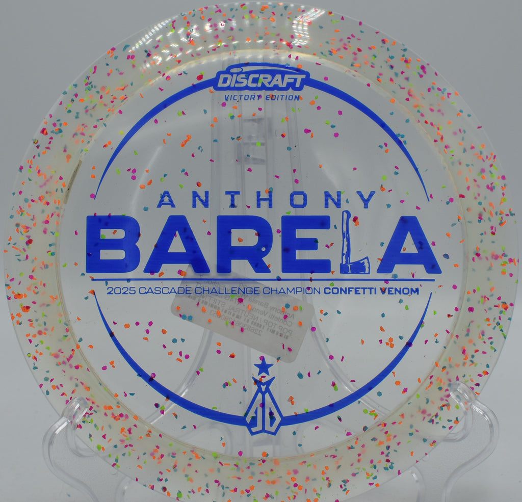 Barela’s Victory Z Confetti Venom carving a forehand flex shot at Harmony Bends in Columbia, Missouri