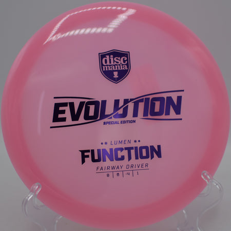 Discmania Neo Lumen Function understable glow driver carving fairways at Blue Ribbon Pines Disc Golf Course in East Bethel, Minnesota.