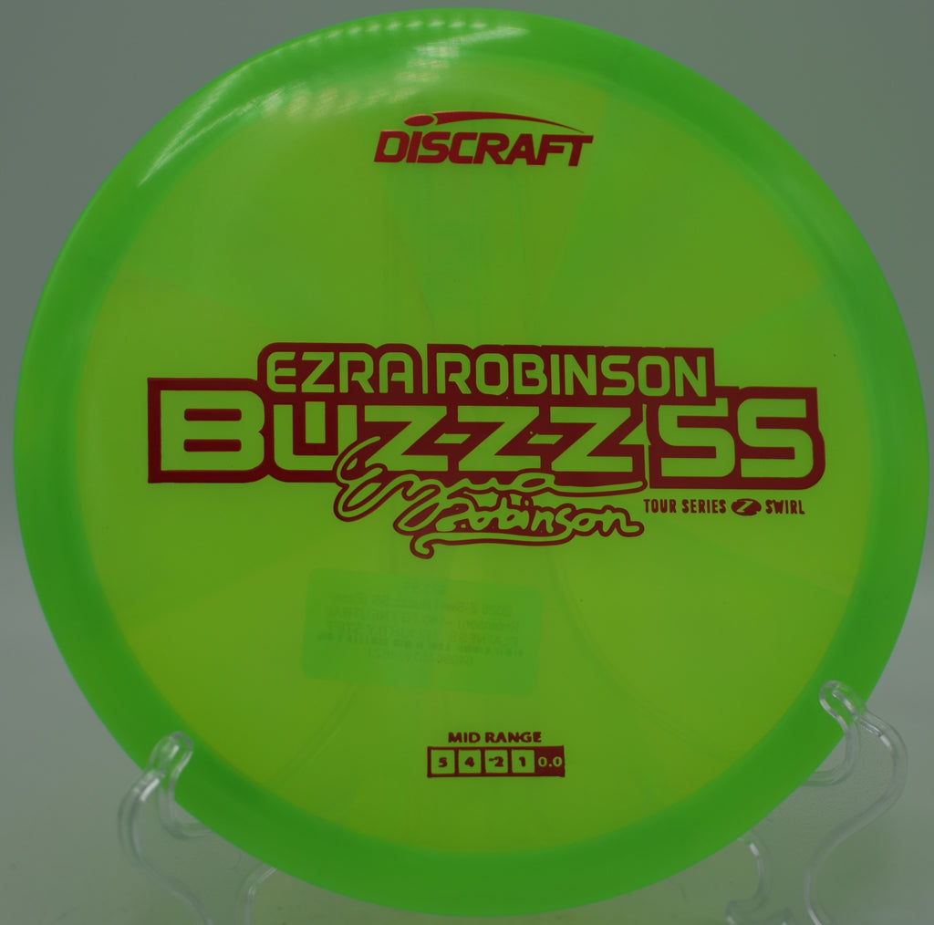 Discraft Z Swirl Buzzz SS Ezra Robinson Halloween 2025 launched flat and straight at Gleneagles Disc Golf Course in San Francisco, California.