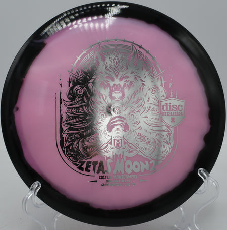 Discmania Glow Horizon C-Line CD1 Zeta’s Moon 2 Colten Montgomery signature edition glowing through wooded lines at Moraine State Park Disc Golf Course in Portersville, Pennsylvania.