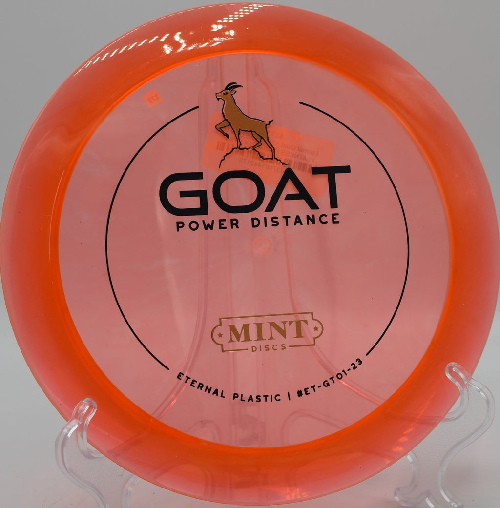 Mint Eternal Goat carving a full-flex backhand at Trophy Lakes DGC in Johns Island, South Carolina