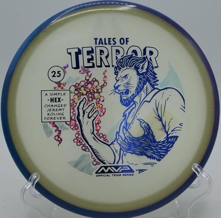 Axiom Particle Eclipse Hex holding neutral line with slight fade at Blue Ribbon Pines Disc Golf Course, East Bethel, Minnesota