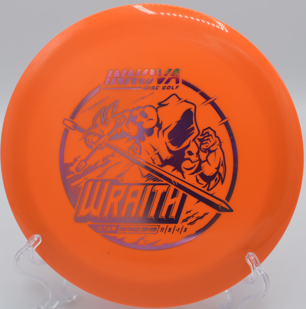 Innova Star Wraith carving a flex shot on Hole 12 at Timber Ridge Disc Golf Course, Castile, New York.