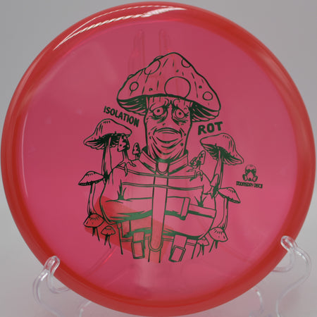 Doomsday Discs Isolation Rot beaded putter offering apocalypse-proof control at Hornets Nest Disc Golf Course in Charlotte, North Carolina.