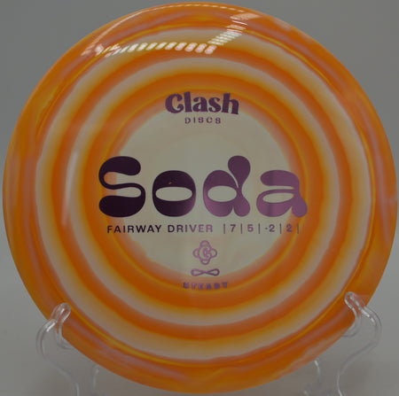 Soda fairway driver carving a turnover line at Maple Hill Disc Golf Course in Leicester, Massachusetts