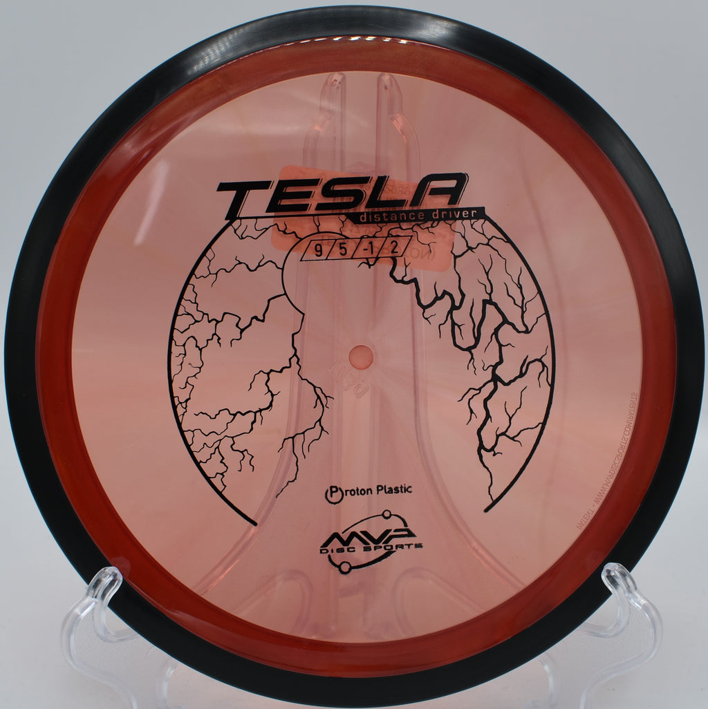 Overstable forehand drives with the Proton Tesla at Wildcat Bluff Disc Golf Course in Urbana, Iowa.