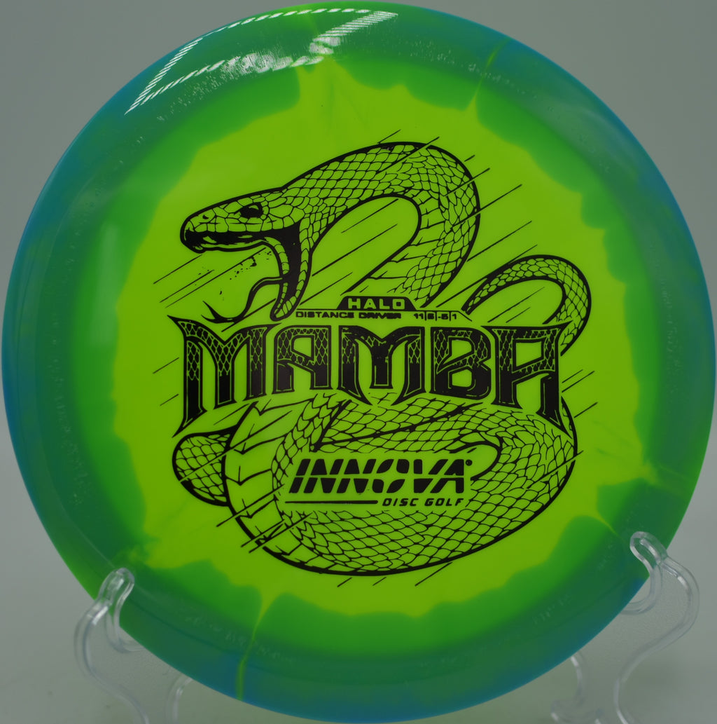 Halo Star Mamba used for a wide anhyzer turnover at Blue Ribbon Pines Disc Golf Course in East Bethel, Minnesota.