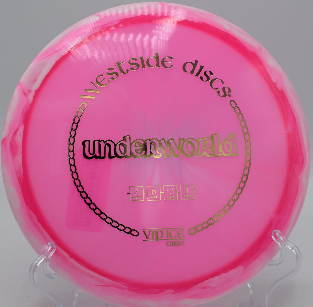 VIP Ice Orbit Underworld Westside understable driver shaping wooded lines at Moraine State Park Disc Golf Course in Portersville, Pennsylvania.