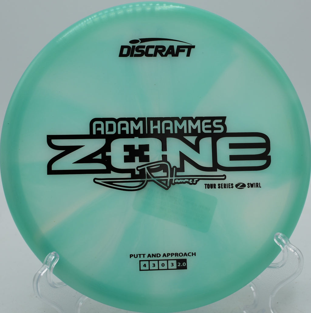 Adam Hammes 2025 Z-Swirl Zone spiking in on a controlled hyzer at Idlewild Disc Golf Course in Burlington, Kentucky.