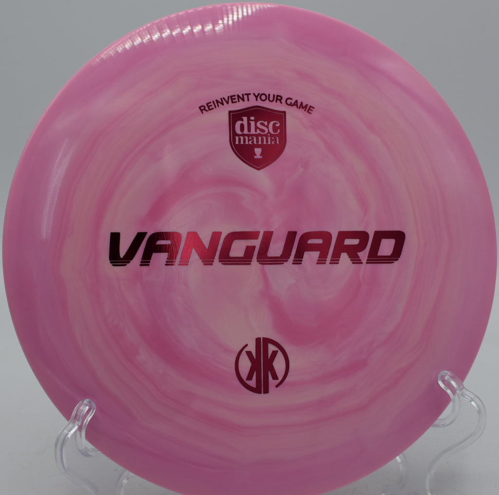 Discmania Swirl S-Line Vanguard Creator Series fairway driver shaping a flex line at Hornets Nest Disc Golf Course in Charlotte, North Carolina