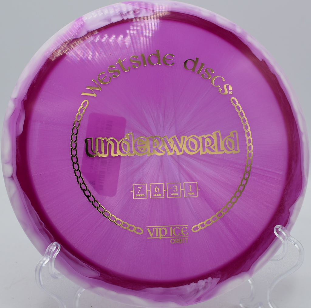 VIP Ice Orbit Underworld Westside understable fairway driver gliding smooth at Blue Ribbon Pines Disc Golf Course in East Bethel, Minnesota.