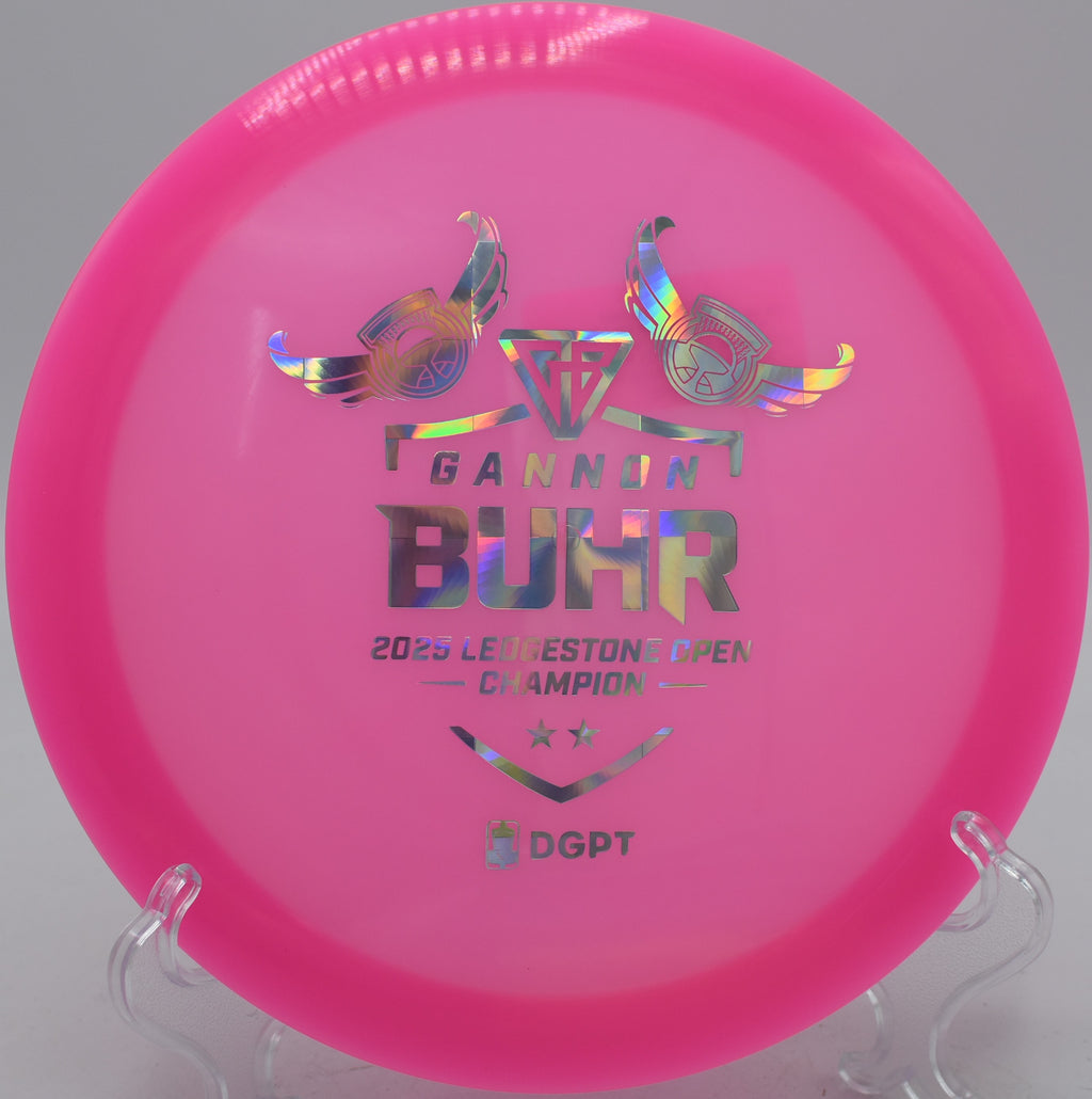 Glow C-Line TD turnover drive at Rollin Ridge Disc Golf Course in Reedsville, Wisconsin