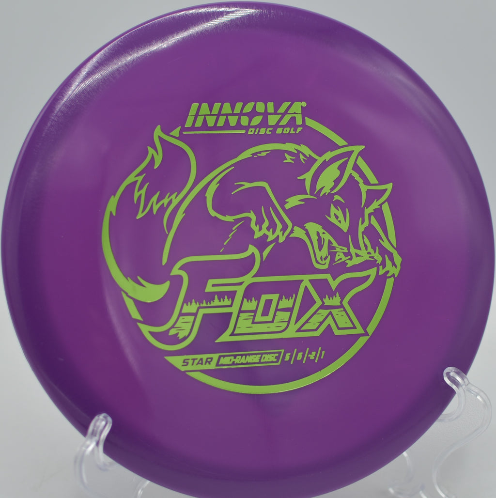Innova Star Fox carving through a low-ceiling fairway at Hornets Nest Disc Golf Course in Charlotte, North Carolina.