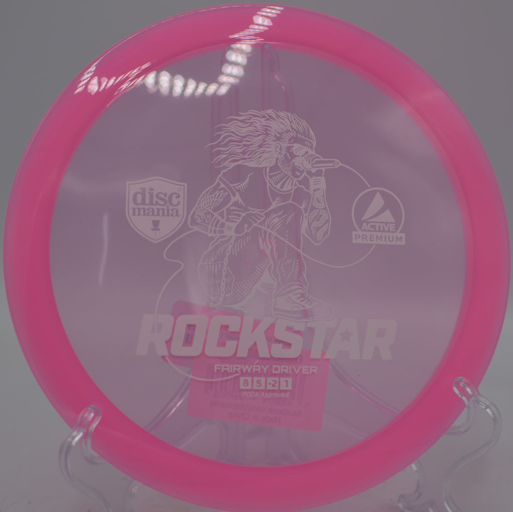 Active Premium Rockstar Discmania fairway driver delivering smooth glide and soft fades at Tyler State Park Disc Golf Course in Newtown, Pennsylvania.