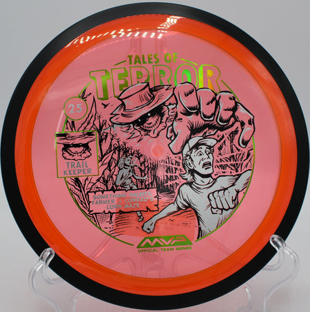 Proton Trail Halloween disc flipping up and cruising at Winthrop University Gold Course in Rock Hill, South Carolina.