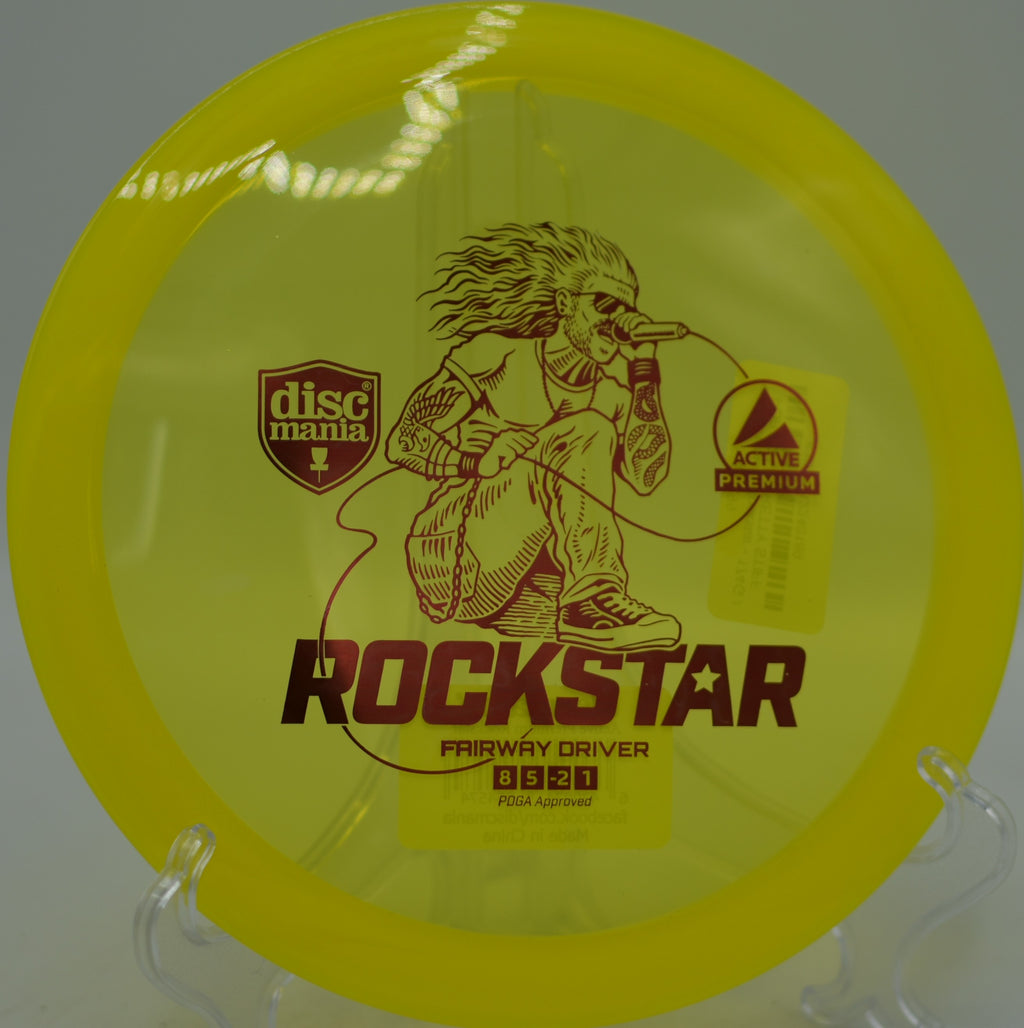 Discmania Active Premium Rockstar understable fairway driver gliding turnovers at Pier Park Disc Golf Course in Portland, Oregon.