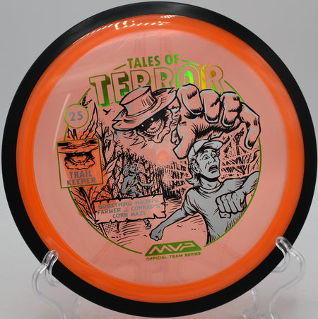 MVP Trail Halloween Edition bursting with glide over a valley at Camp Sekani in Spokane, Washington.