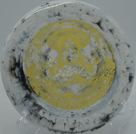 Rot Shockwave Doomsday Discs reliable fade disc slamming chains at DeLaveaga Disc Golf Course in Santa Cruz, California.