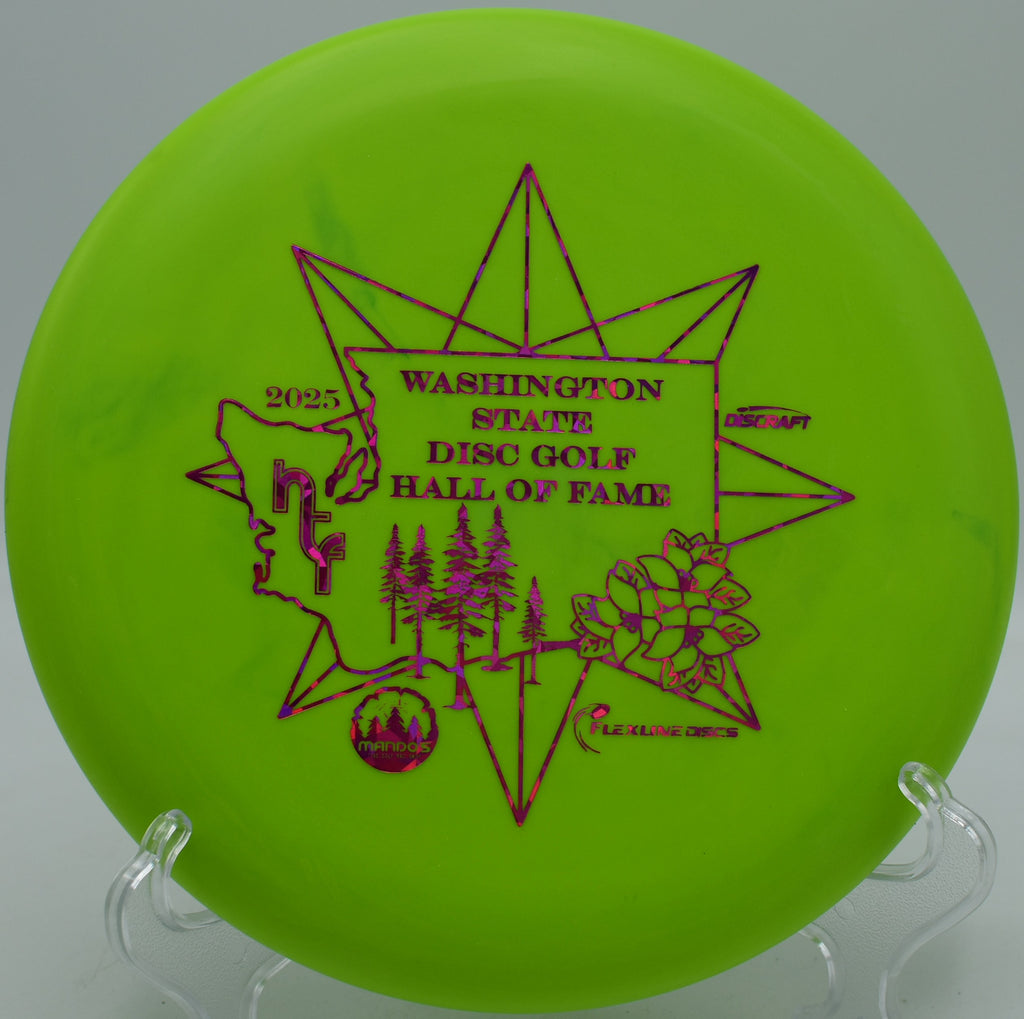 Putter Line Challenger executing a gentle hyzer approach at Rock Ridge Disc Golf Course in Pittsboro, North Carolina