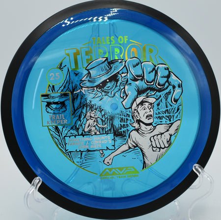 MVP Proton Trail flying a turnover line at Renaissance Gold in Charlotte, North Carolina under autumn leaves.