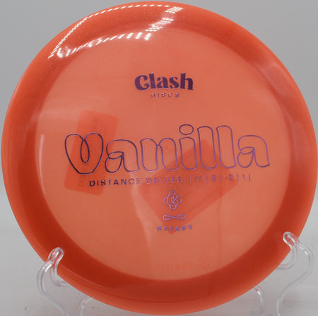 Clash Steady Vanilla pushing straight off the tee and fading left just in time at DeLaveaga DGC in California.