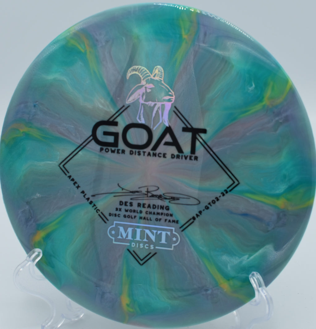 Apex Goat by Mint Discs in Des Reading edition flying with torque-resistant fade at Jones Supreme in Emporia, Kansas