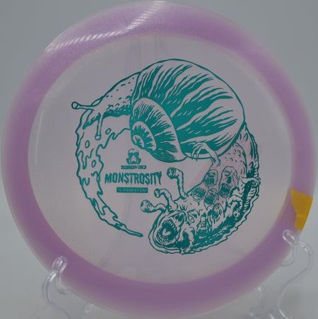 Clandestine Monstrosity by Doomsday Discs testing new release angles at Morley Field Disc Golf Course in San Diego, California.