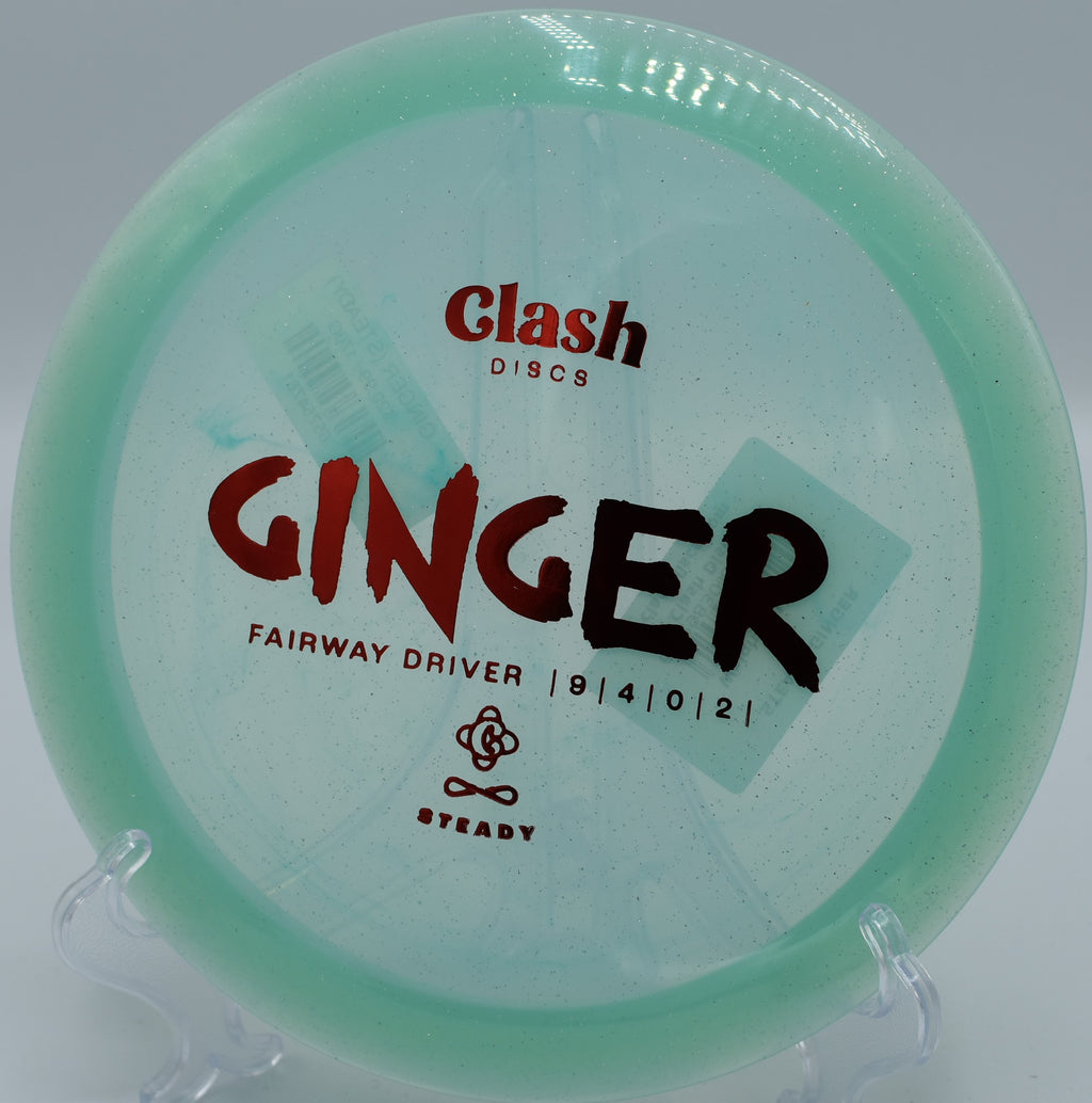 Clash Discs Steady Ginger powering through a forehand drive on Hole 11 at Mayflower Hills Disc Golf Course, Roanoke, Virginia.