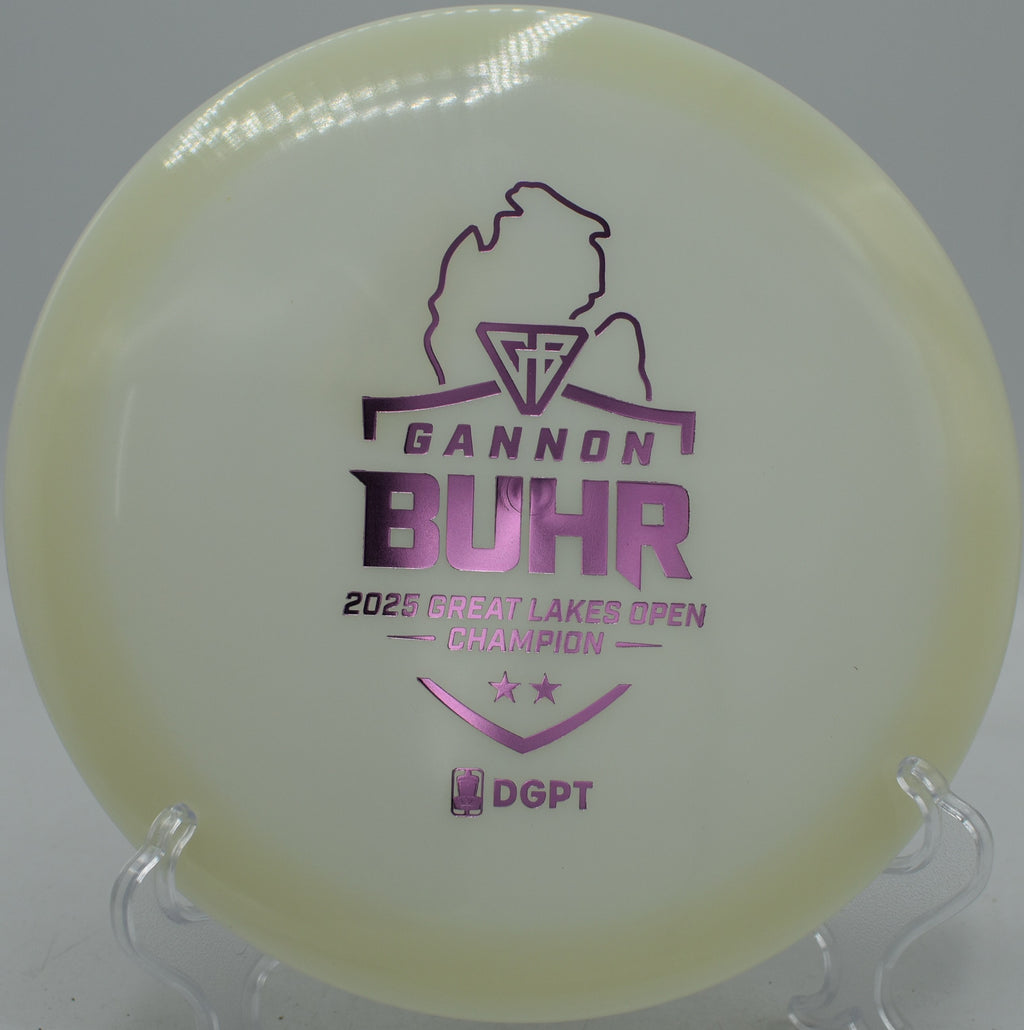 Discmania Glow C-Line FD2 Triumph Series Gannon Buhr 2025 Great Lakes Open fairway driver shaping a controlled hyzer at Hornets Nest Disc Golf Course in Charlotte, North Carolina.