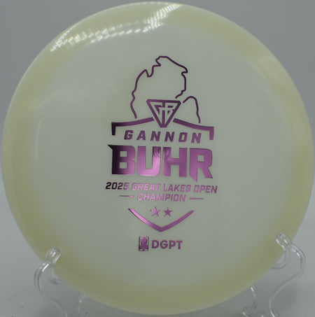 Discmania Glow C-Line FD2 Triumph Series Gannon Buhr 2025 Great Lakes Open fairway driver shaping a controlled hyzer at Hornets Nest Disc Golf Course in Charlotte, North Carolina.