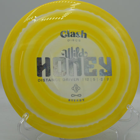 Wild Honey gliding high over a downhill drive with late turn and soft finish at Fox Run Meadows.