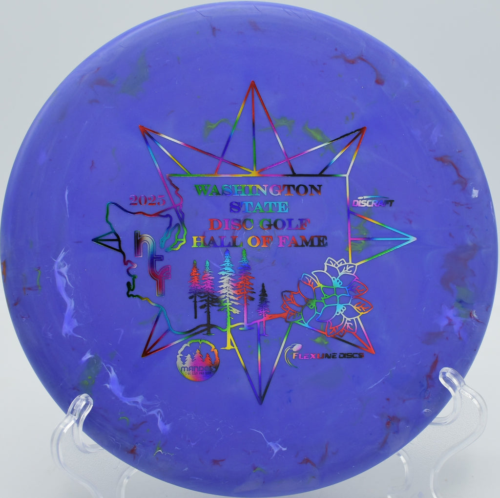 Discraft Jawbreaker Zone hyzer approach through tight woods at Moraine State Park in Portersville, Pennsylvania