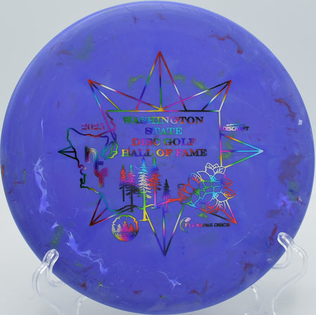 Discraft Jawbreaker Zone hyzer approach through tight woods at Moraine State Park in Portersville, Pennsylvania