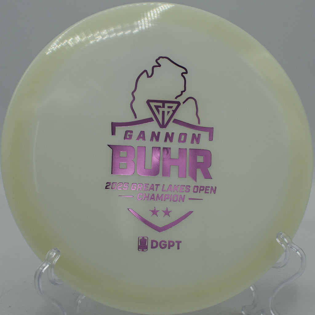 Discmania Triumph Series Glow C-Line FD2 Gannon Buhr 2025 Great Lakes Open driver parked circle one at Water Works Park Disc Golf Course in Kansas City, Missouri.