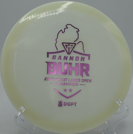 Discmania Triumph Series Glow C-Line FD2 Gannon Buhr 2025 Great Lakes Open driver parked circle one at Water Works Park Disc Golf Course in Kansas City, Missouri.