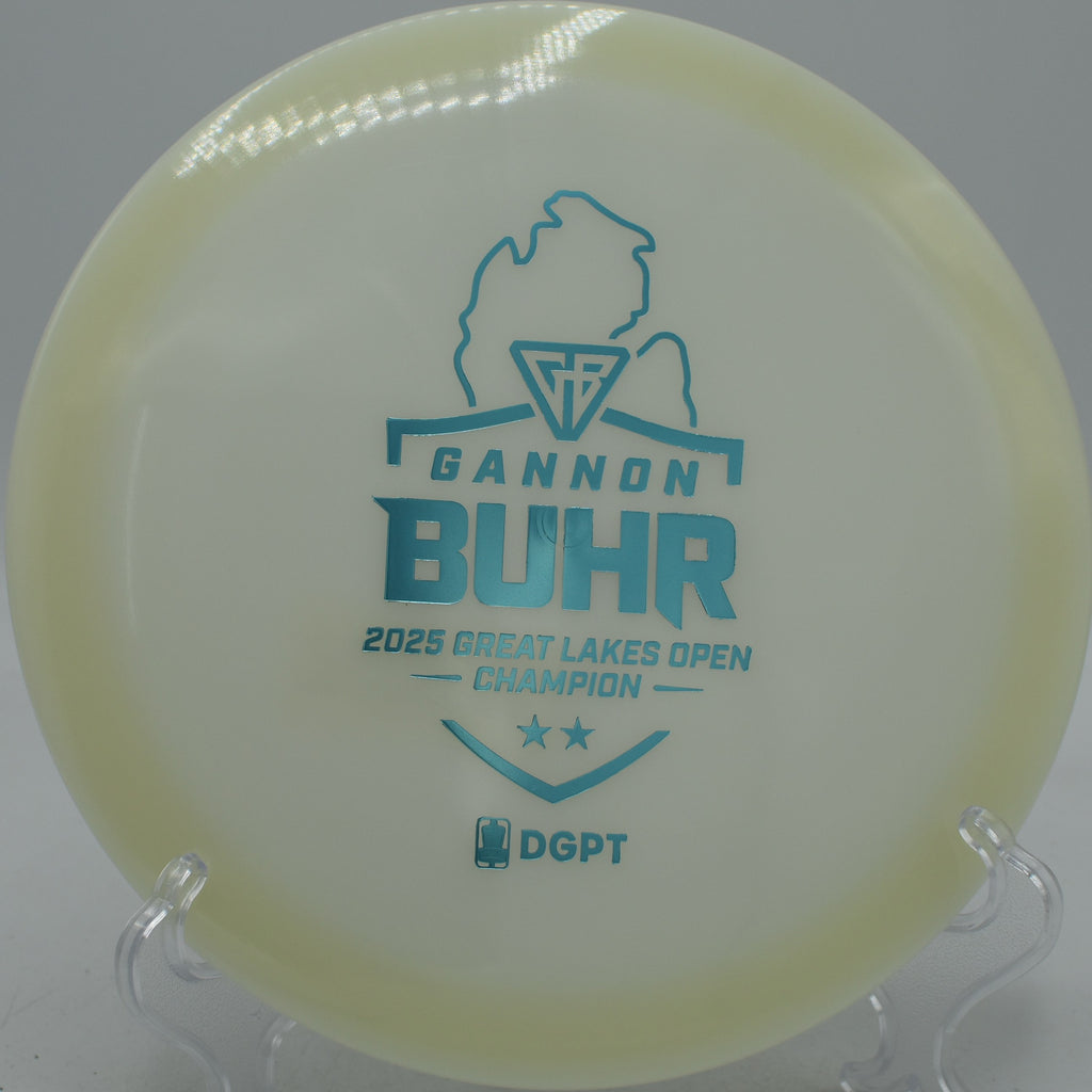 Discmania Gannon Buhr Glow C-Line FD2 Triumph Series 2025 Great Lakes Open driver finishing with fade at DeLaveaga Disc Golf Course in Santa Cruz, California.