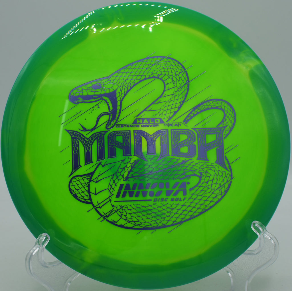 Innova Halo Star Mamba distance driver rolling down a controlled fairway line at The Beast in Waco, Texas