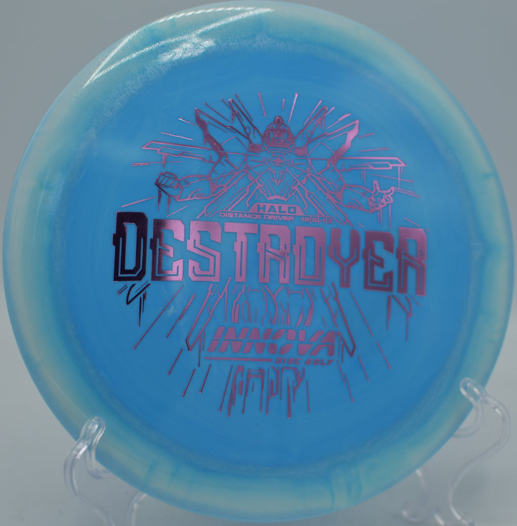Halo Star Destroyer carving lines through the trees at Moraine State Park Disc Golf Course in Portersville, Pennsylvania.