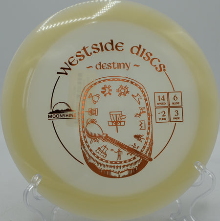 Westside Discs VIP Moonshine Destiny glow driver ripping tailwind bombs at Water Works Park Disc Golf Course in Kansas City, Missouri.