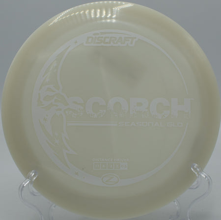 "Experience searing performance at Galactic Grove Disc Golf in Seattle, WA, as GLO-Z Scorch delivers robust speed and a radiant, flame-like finish."