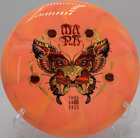 Nebula Aura Mana hyzer flipping at Maple Hill in Leicester, Massachusetts