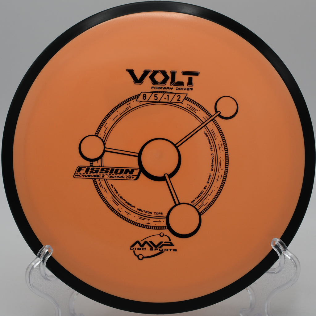 "MVP Fission Volt – Precision-driven flight ideal for shaping tight gaps at Trophy Lakes DGC in South Carolina."