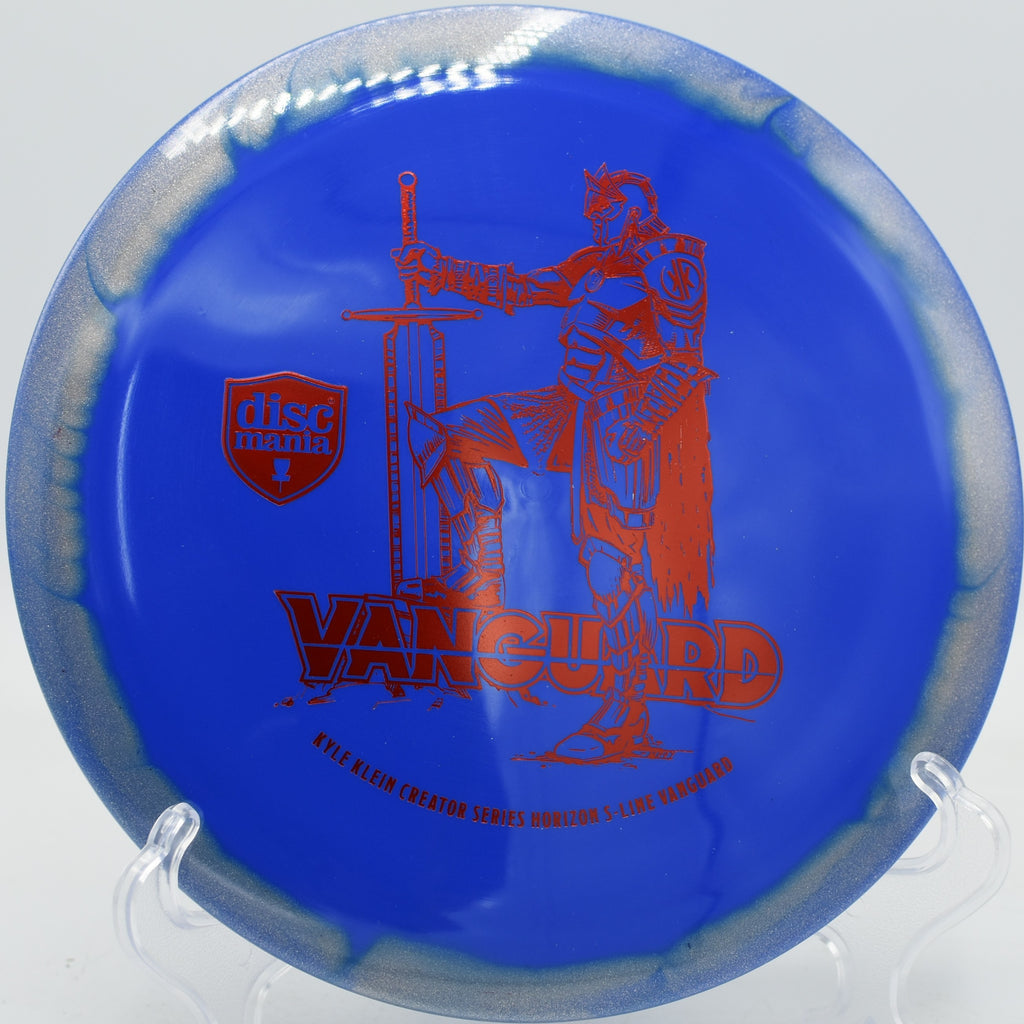 S-Line Horizon Vanguard thrown on a steep hyzer, fading predictably into the circle at Eagles Crossing.