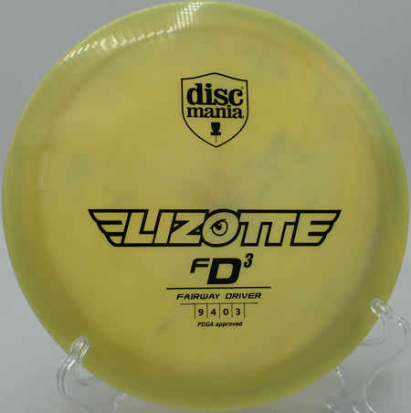 FD3 in Swirly S-Line plastic skipping hard left off a wide hyzer at Eagles Crossing in Hawk Point, Missouri.