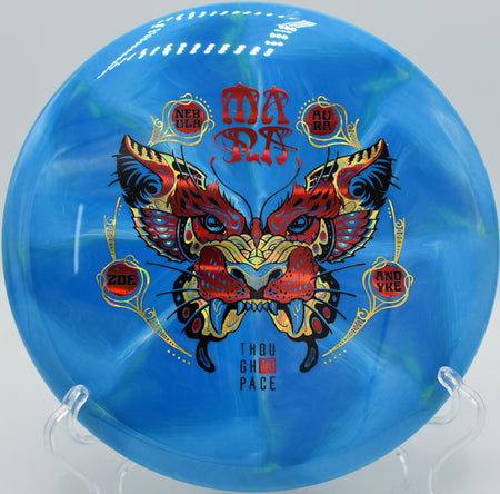 Nebula Aura Mana carving woods line at Osage Grove DGC in New Boston, Texas