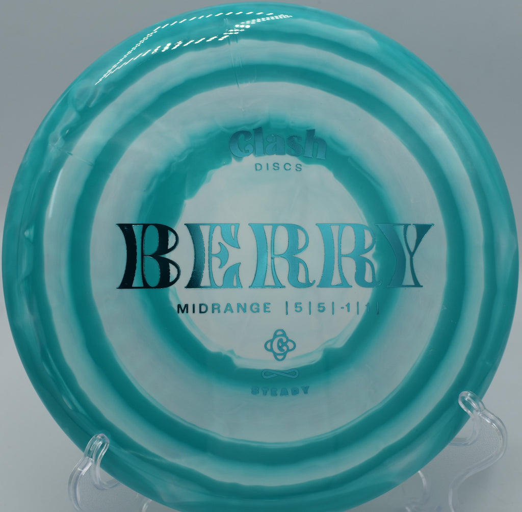 Steady Ring Berry floating through a tight wooded fairway on Hole 10 at Hidden Ridge Disc Golf Course, West Milford, New Jersey.