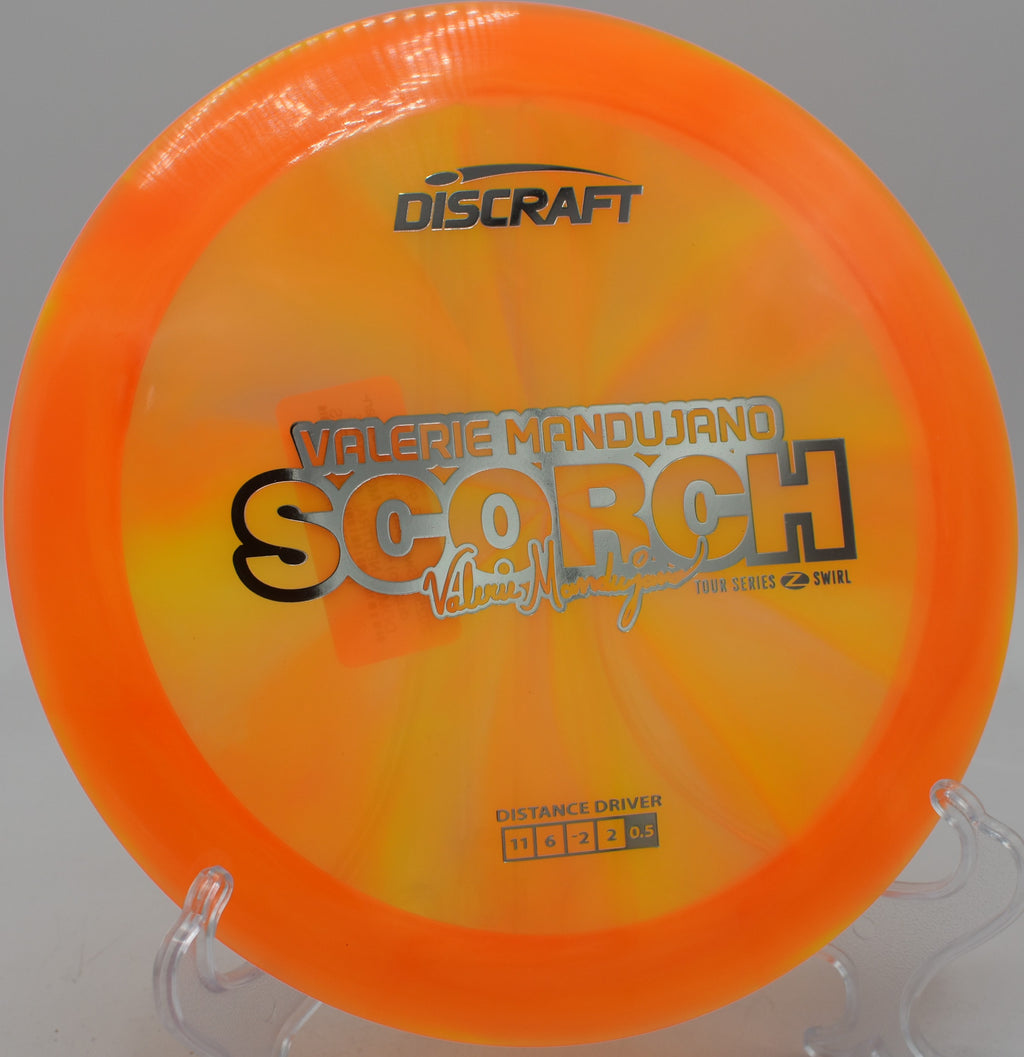 Controlled hyzerflip with the Scorch soaring straight at Maple Hill in Leicester, Massachusetts.