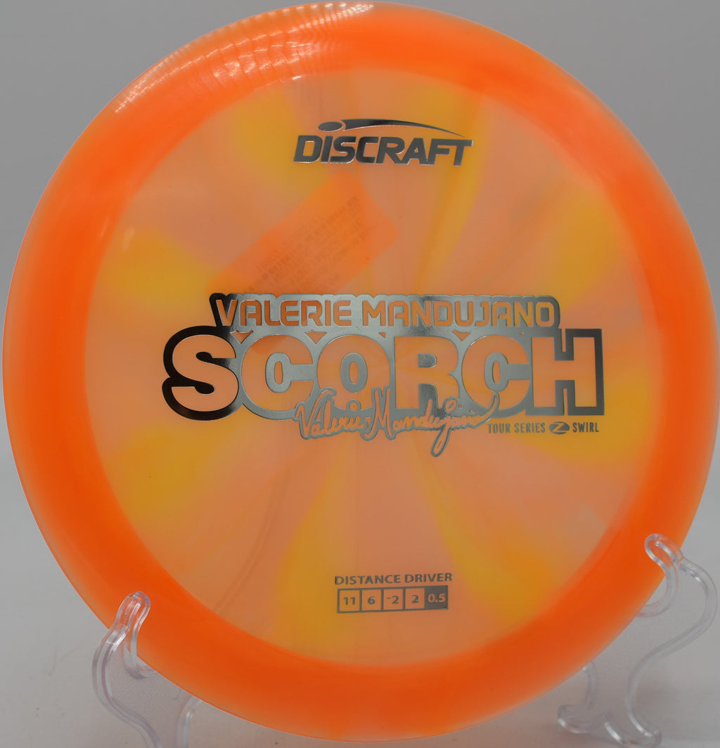 Z Swirl Scorch flipping up on a forehand line at Vista del Camino in Scottsdale, Arizona.